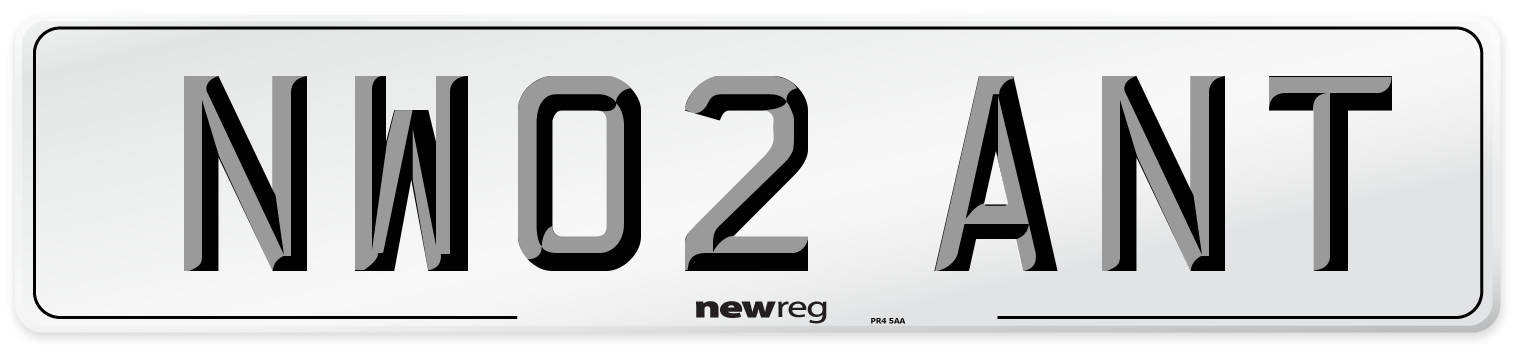 NW02 ANT Number Plate from New Reg
